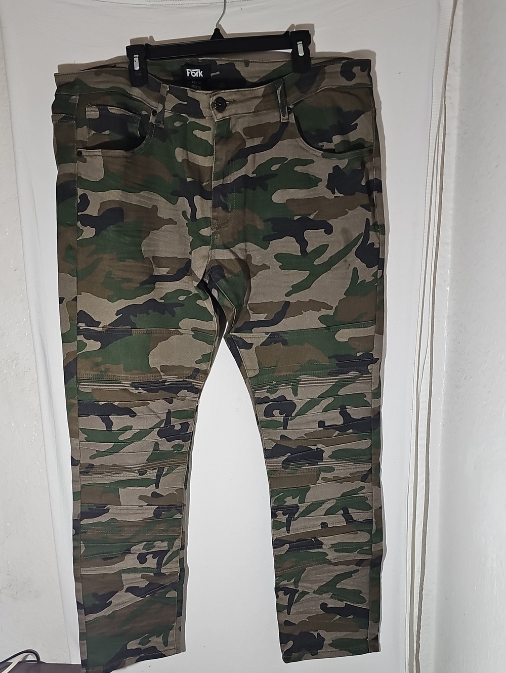 Men's Camo Stretch Cargo Pants - Green Camo